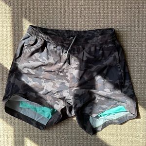 Mens 5" Gym Running Shorts for Men 2 in 1 Quick Dry Workout Athletic Shorts